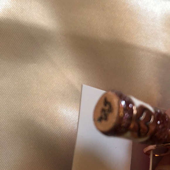 Betsey Johnson Rose Gold Tone Champagne & Grape Bunch Mismatch Drop Earrings - Picture 9 of 11